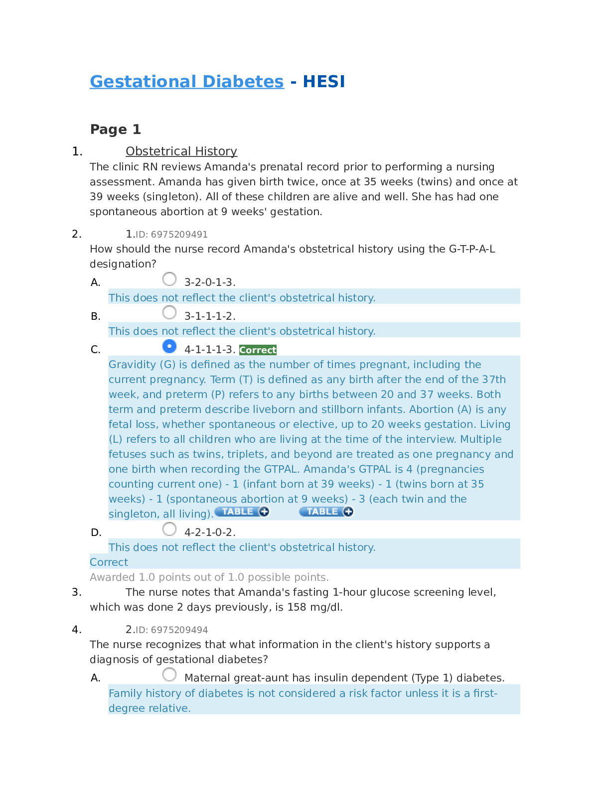 NURS 649 Gestational Diabetes HESI Case Study Browsegrades